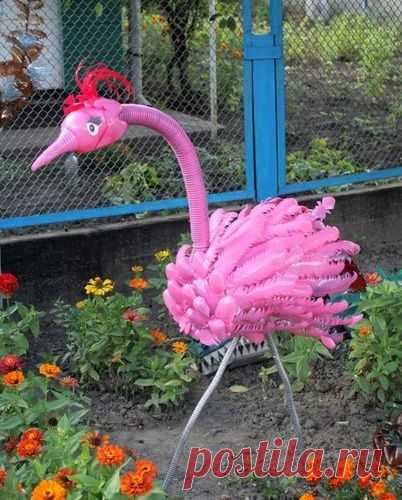 Поделки для двора из пластиковых бутылок