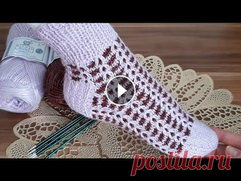 Вяжем носки двухцветным узором. Вяжем носки двухцветным узором. Доброго времени суток, дорогие друзья! Вы на канале -Раиса вяжет. Сегодня мы будем вязать носки двухцветным узором. Ра...