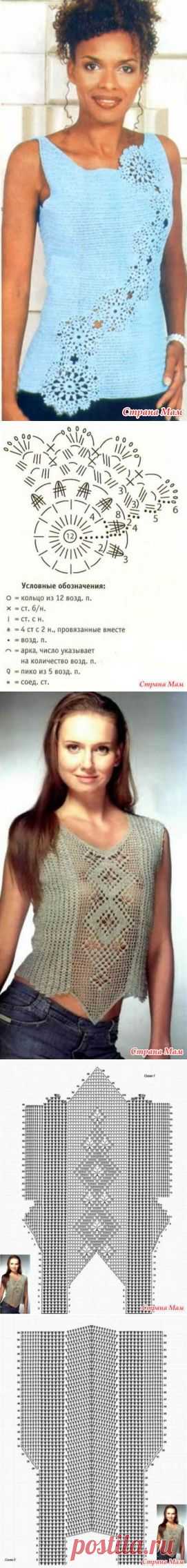 ЛЕТНИЕ КОФТОЧКИ КРЮЧКОМ: СХЕМЫ И ОПИСАНИЕ, ФИЛЕЙНОЕ ВЯЗАНИЕ КОФТЫ - Клуб рукоделия - Страна Мам