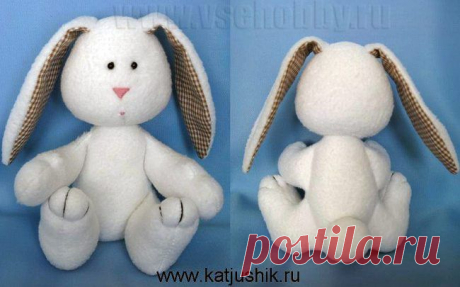 Заяц игрушка своими руками с бесплатной выкройкой