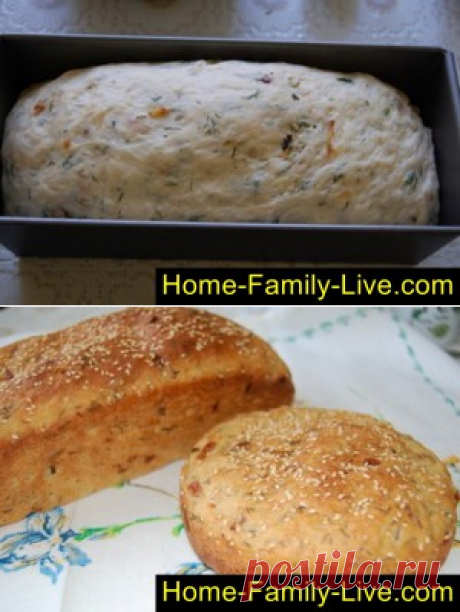Домашний хлеб - пошаговый фоторецепт - хлеб с наполнителемКулинарные рецепты
