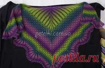 Шаль Holden Shawlette. Спицами. / petelki.com.ua