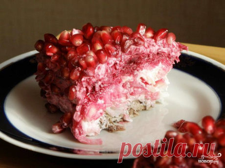 Салат мясной с гранатом | Интересные рецепты