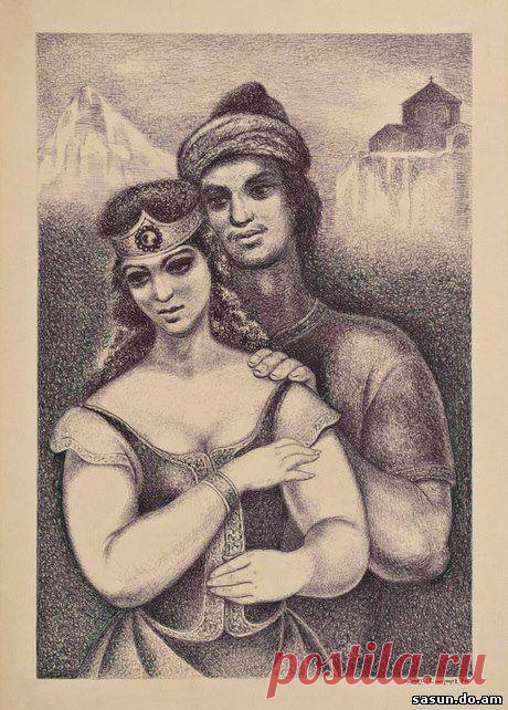 Սասունցու սերը՝ որպես խոսք, որպես պատկեր ու որպես մեղեդի....

Կարո պապի նամակում, որը գրվել է Մեծ Հայրենականի տարիներին՝ սպասումներով ու կարոտով... 
...Ես մուրացիկ չիմ, ըմ հոգի, ու չպիտի տրվիս ինձի իբրև ողորմություն մը: Համբերե, ըմ հոգի: Չպիտի չարենամ, որ ուրիշինն էղնիս, պիտի կամենամ,որ էն սուրբ բան մը,ինչ էրգրավորներ սերը գկոչին նվիրիս մարդու մը, ով պիտի հյուսքերուդ անուշ բույրը հասկընա:Քեզի չպիտի պահիմ որպես կալանավոր մը,ազադ իս, ըմ հոգի...հըզար ու հըզար էրգան ճամփա պիտի գդրիմ