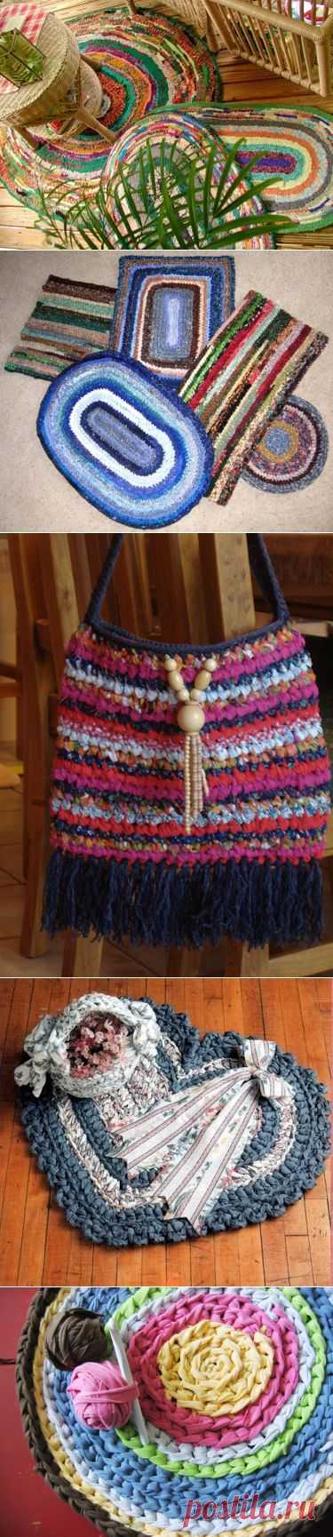 ВЯЖЕМ ИЗ РЕЗАНОЙ ТКАНИ (RAG CROCHET).