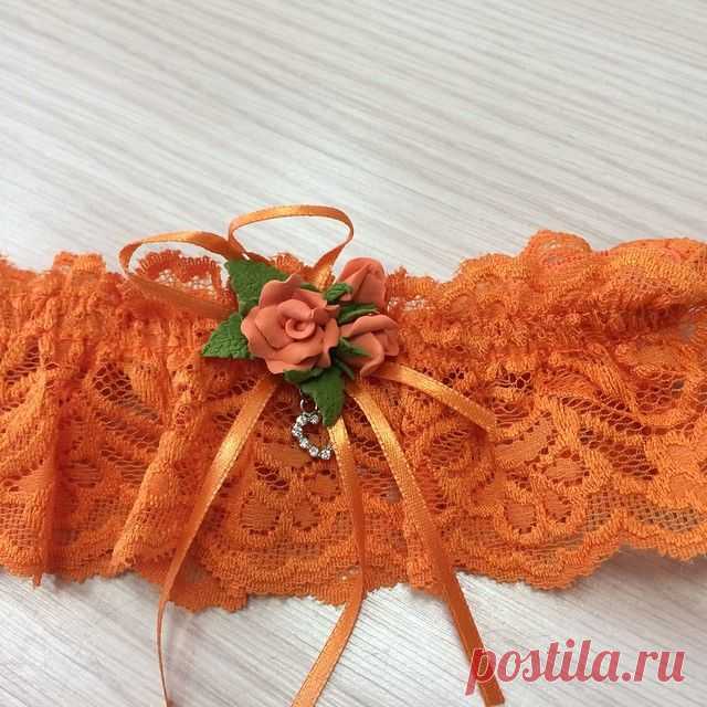 Кружевная подвязка, ручная работа (дизайнер Т.Ломакина)🌸🌸🌸🌸🌸