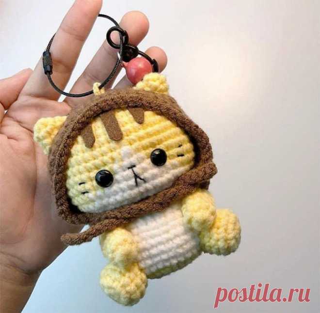 Кавайный котик крючком. Амигуруми схемы и описания. Автор: @amimomdoll | IRINELY.ART
