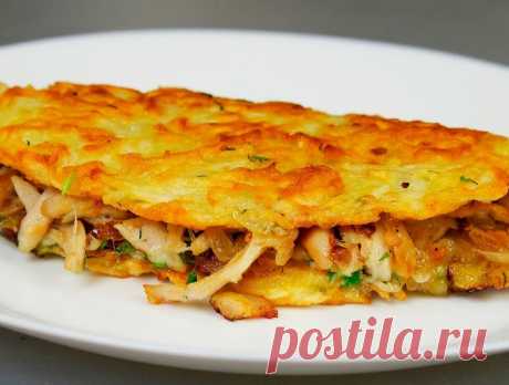 Драники с курицей
