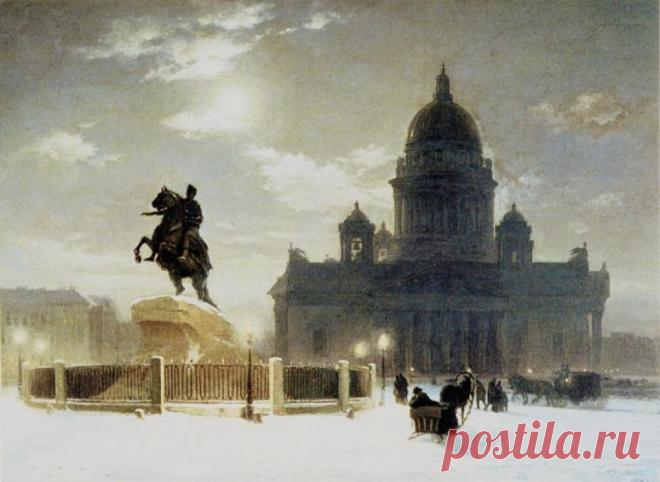 Зимний Петербург в картинах известных художников XVIII - XIX веков