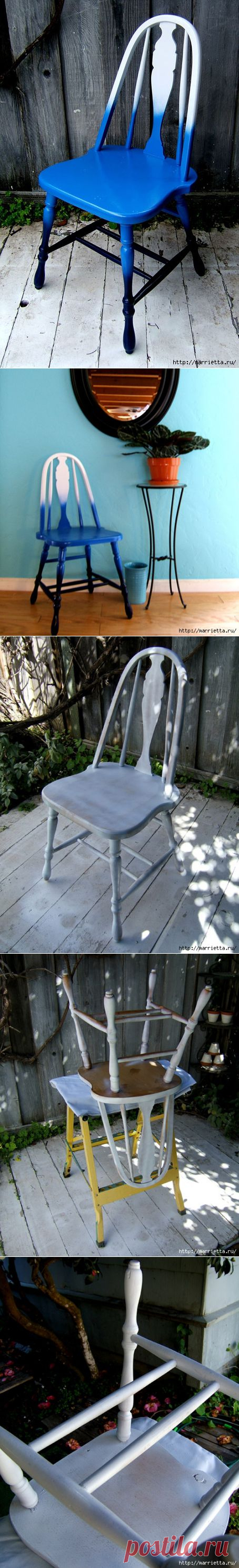 Кухонный стул с эффектом градиента | Самоделкино