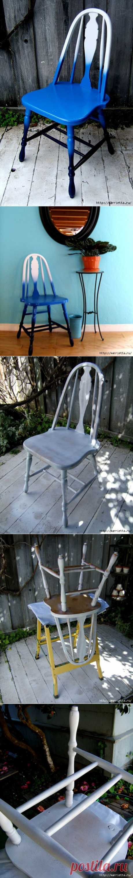 Кухонный стул с эффектом градиента | Самоделкино