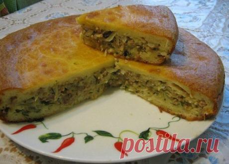 Нежный пирог с капустой и мясом. Итальянский пирог с виноградом.