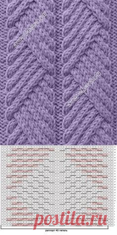 Knitting_Stitch -- This beautiful stitch is a simple 2-2 crossover stitch. The pattern is outstanding! Enjoy from KnittingGuru http://www.pinterest.com/KnittingGuru