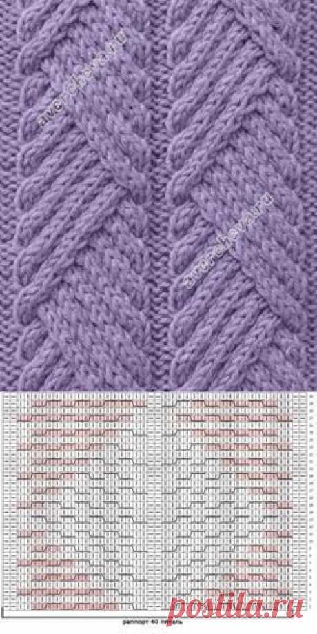 Knitting_Stitch -- This beautiful stitch is a simple 2-2 crossover stitch. The pattern is outstanding! Enjoy from KnittingGuru https://www.pinterest.com/KnittingGuru