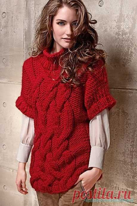 Свитер с косами от «Needle Work Design» — Красивое вязание