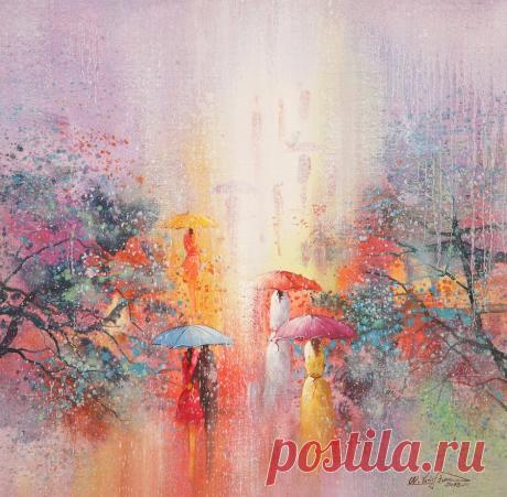 Дождливые картины художника W.Yong Jion