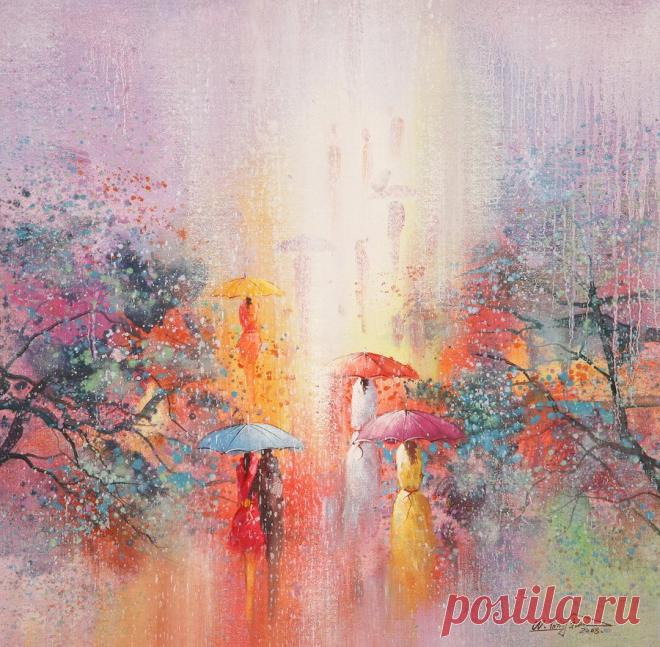 Дождливые картины художника W.Yong Jion