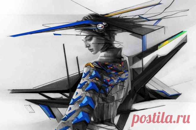 Замысловатые штриховки и геометрические линии. Alexis Marcou За годы работы разработал уникальный стиль, в котором он использует замысловатые штриховки и геометрические линии