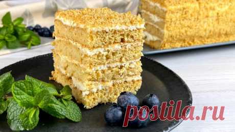 Самый ленивый ТОРТ! Проще,вкуснее и быстрее не придумаешь! Медовик без раскатки коржей