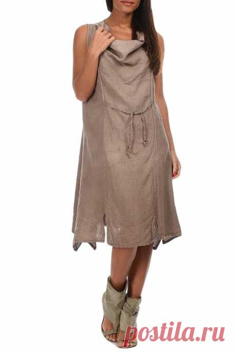 Купить Платье Couleur lin PERLA_TAUPE_ROBE BROWN со скидкой в интернет-магазине kupivip.ru - распродажа