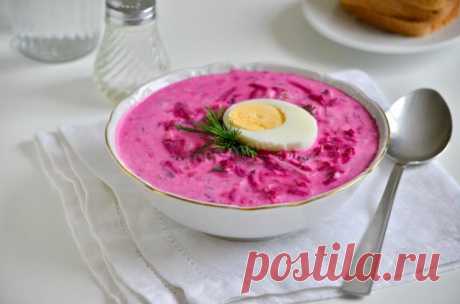 Литовский холодный борщ на кефире из свеклы рецепт с фото пошагово - 1000.menu