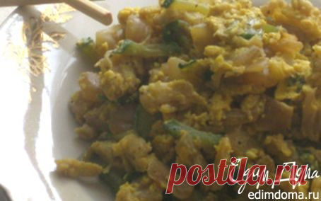 Китайский омлет с жареными огурцами и китайской капустой | Кулинарные рецепты от «Едим дома!»