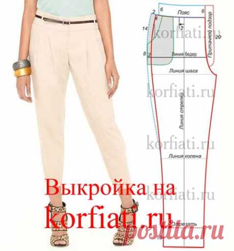 Выкройка брюк бананы от Анастасии Корфиати Выкройка брюк бананы из легкой шерсти. Кто сказал, что брюки бананы вышли из моды? Ничего подобного! Посмотрите на наши укороченные брюки бананы цвета...