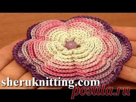Crochet Large Multi Layered Flower Tutorial 87