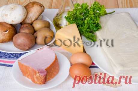 Пирог с картошкой, ветчиной и грибами - Пошаговый рецепт с фото | Выпечка