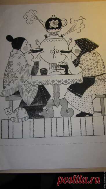 Создаем текстильную картину «Чаепитие» – Ярмарка Мастеров