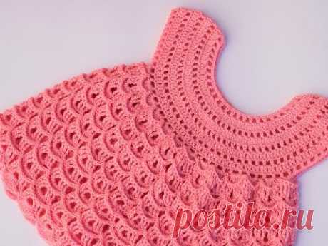 Crochet girl dress very easy - YouTube