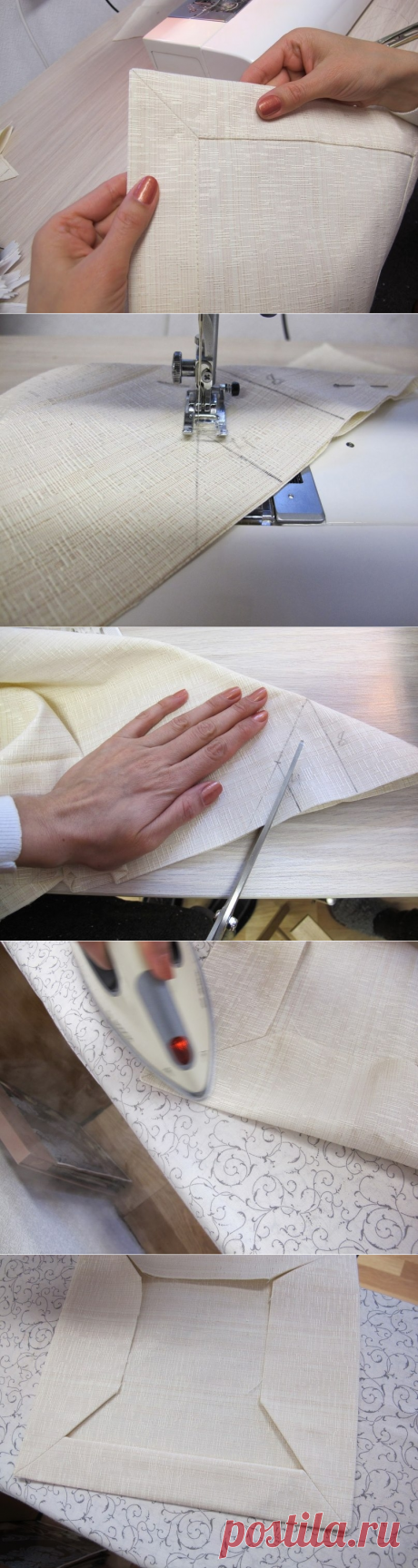 Уголки на салфетках