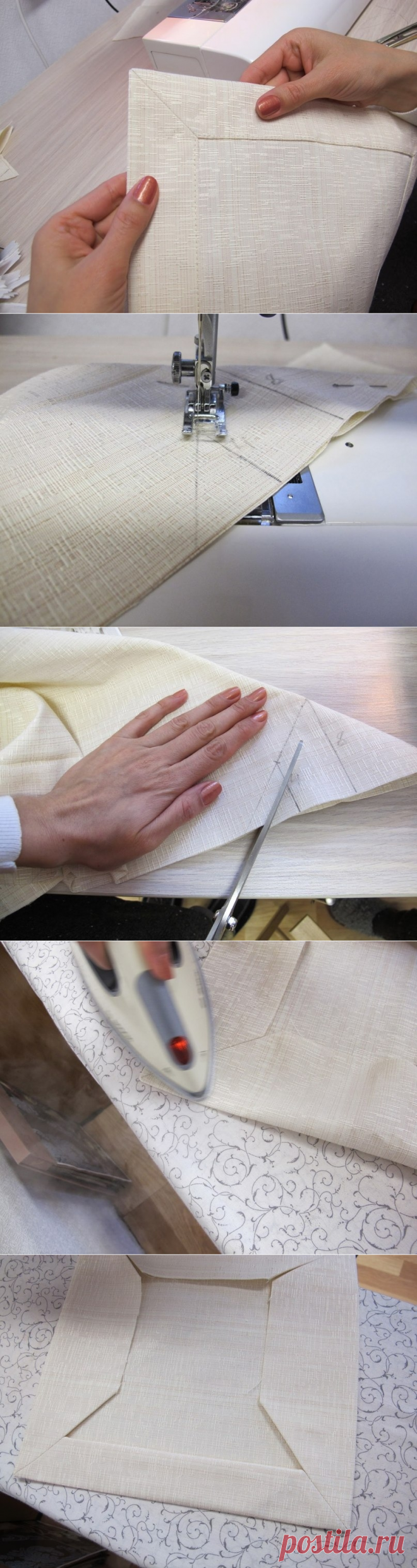 Уголки на салфетках