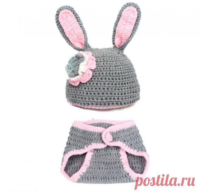 Милый ребенок младенческой трикотажные комплект одежды кролик костюм крючком Vetements новорожденный фотографии шляпы шапки 0 9 мес. A1 купить в магазине Charing International Trade Co.,Ltd. на AliExpress