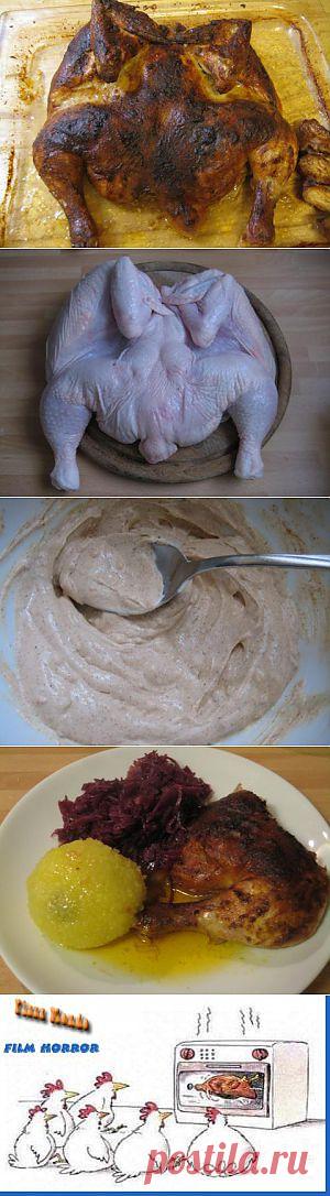 Курочка, запеченная в духовке «По – советски». | 4vkusa.ru