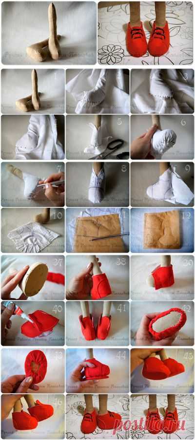 Мастер-класс. Ботинки для игрушки. .