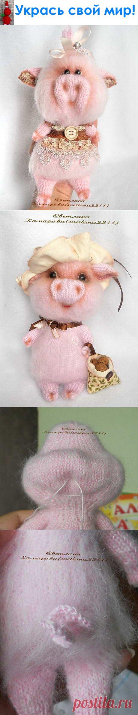 Поросята - вязаные игрушки спицами - мастер-класс | Укрась свой мир!