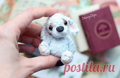 Голубой щенок амигуруми схема игрушки крючком | AmiguRoom