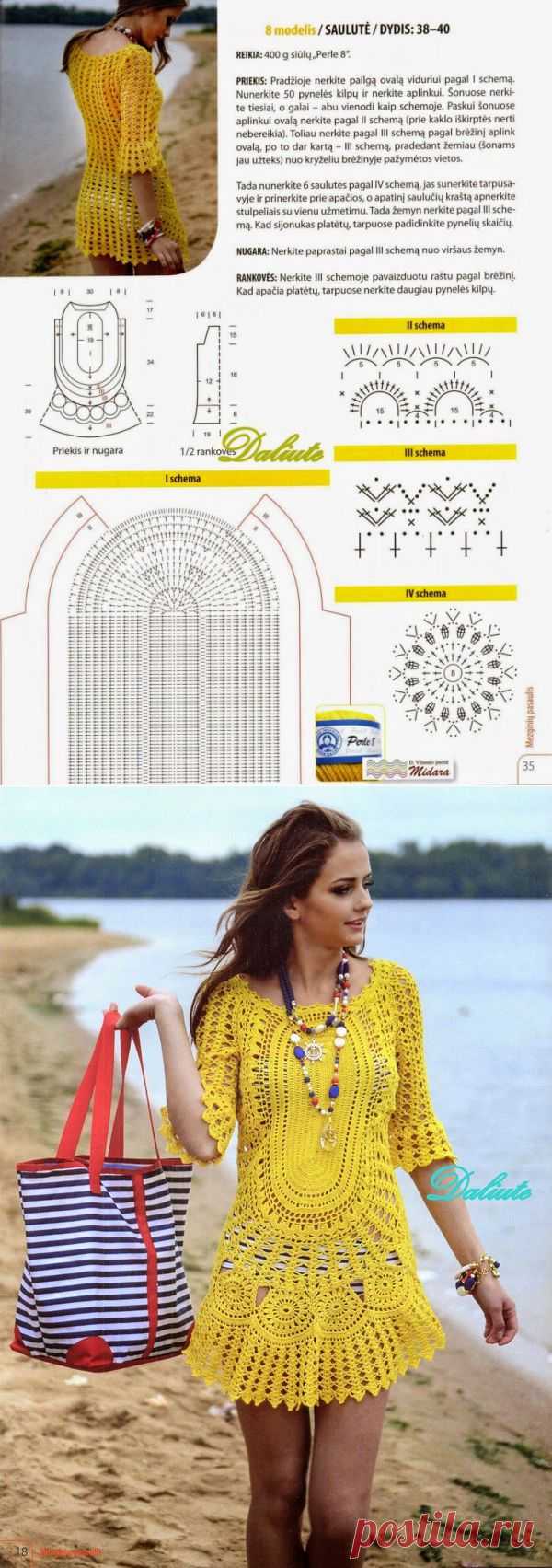 Летнее платье вязаное крючком схемы. Красивая пляжная туника вязаная крючком | Все о рукоделии: схемы, мастер классы, идеи на сайте labhousehold.com