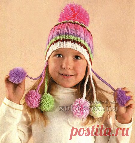 Вязаные детские шапки, шляпки, береты, косынки и шарфы вязаные крючком и спицами. » Страница 8
