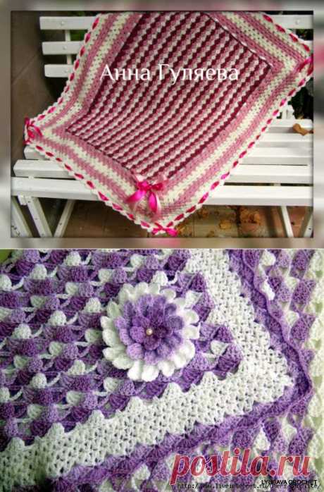 Схема детского пледа по просьбам трудящихся))) / Вязание крючком / Вязаные крючком аксессуары