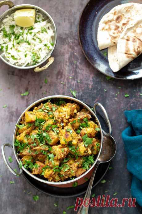 Vegan Restaurant Style Aloo Gobi Recipe- Vegan Richa Vegan Aloo Gobi is a healthy spin on the popular restaurant-style Indian potato and cauliflower curry we love