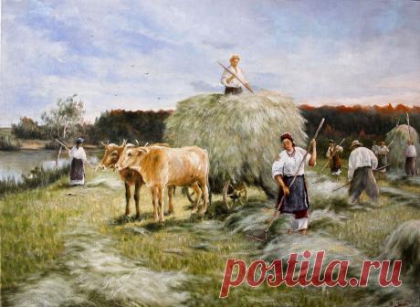 &quot;На сенокосе&quot; подрамник 60х80\масло\холст\продаю и под заказ\ худ.Юрий Пацан