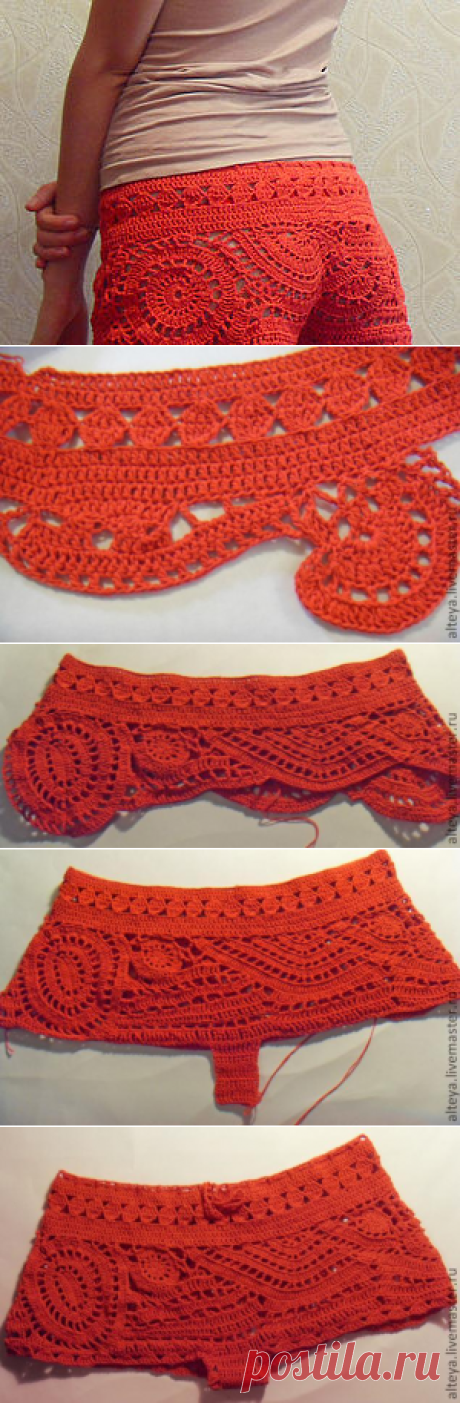 Ажурные шорты крючком. - Ярмарка Мастеров - ручная работа, handmade