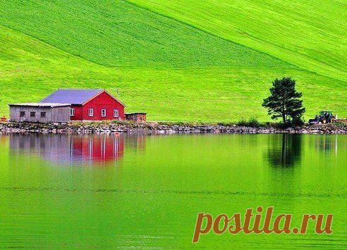 Озеро Стрюн, Норвегия.