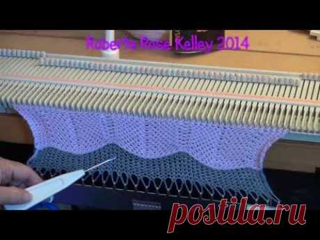 Machine Knit Chevron - YouTube