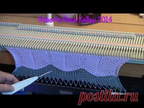 Machine Knit Chevron - YouTube
