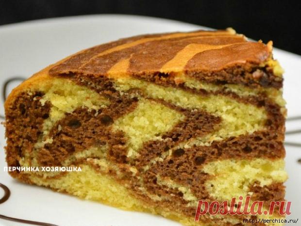 Сладкий кекс *Зебра*- 2 рецепта