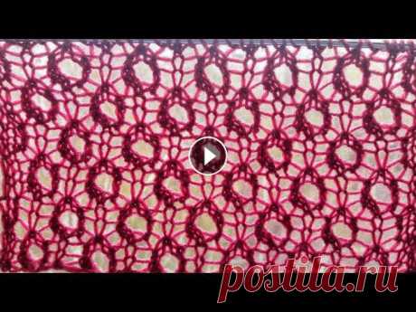 Шикарный ажурный узор Птичий глаз / Вязание спицами / Bird's eye pattern knitting Очень красивый и необычный узор, приковывающий взгляд окружающих. Шикарный узор для вязания шали, палантина, косынки, летней кофты, топа и т.д. Этот а...