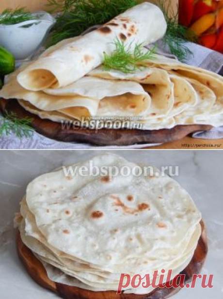 Тонкий армянский лаваш на сковороде